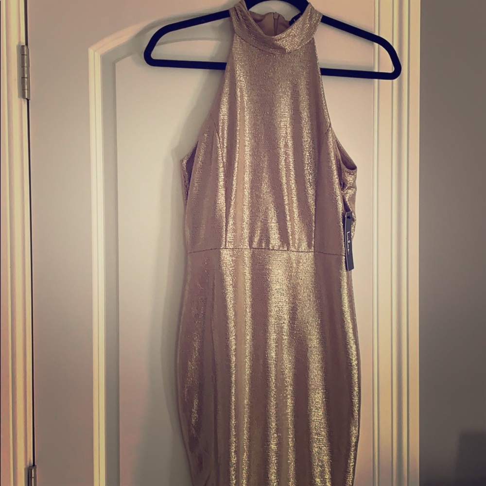 LULU’S GOLD COCKTAIL DRESS